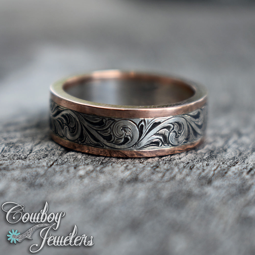 5507 rose gold and sterling band