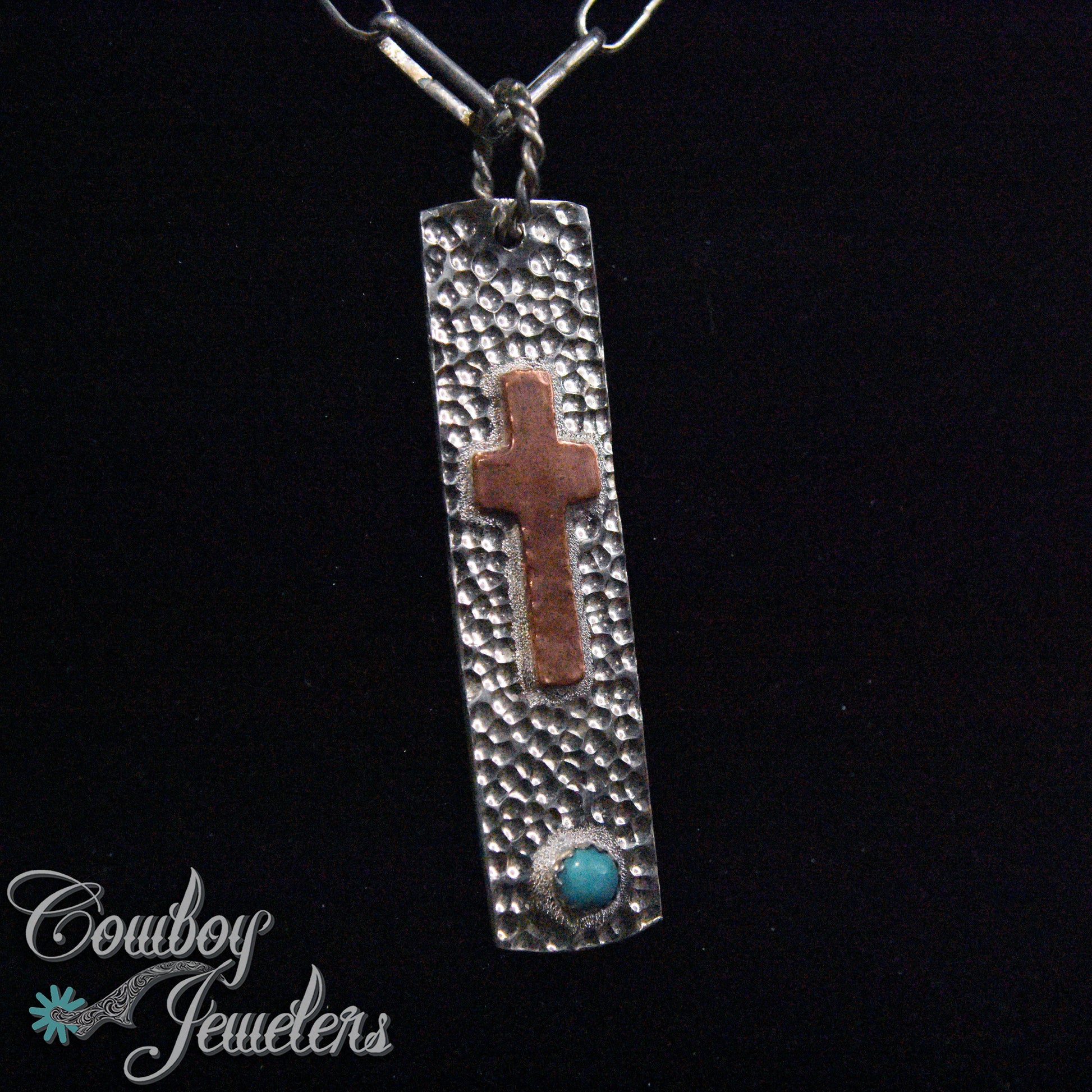 204 - bar cross pendant