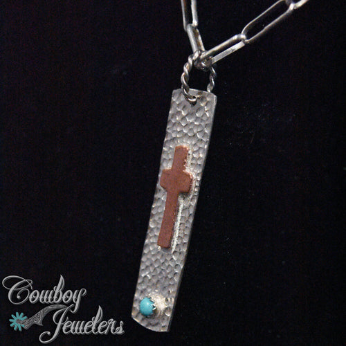 Bar cross pendant 204