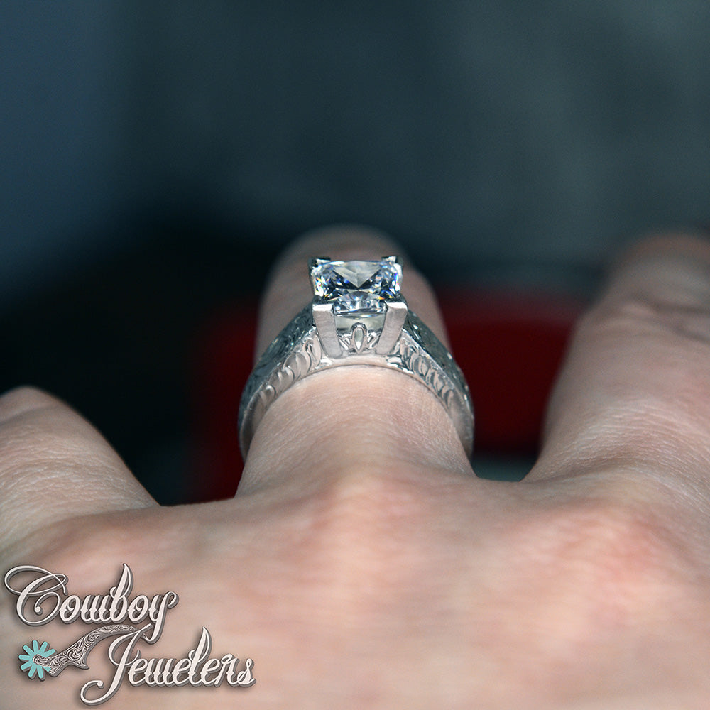 5122 - Size 6 1/2 : Ready to ship, Sterling silver and CZ ring