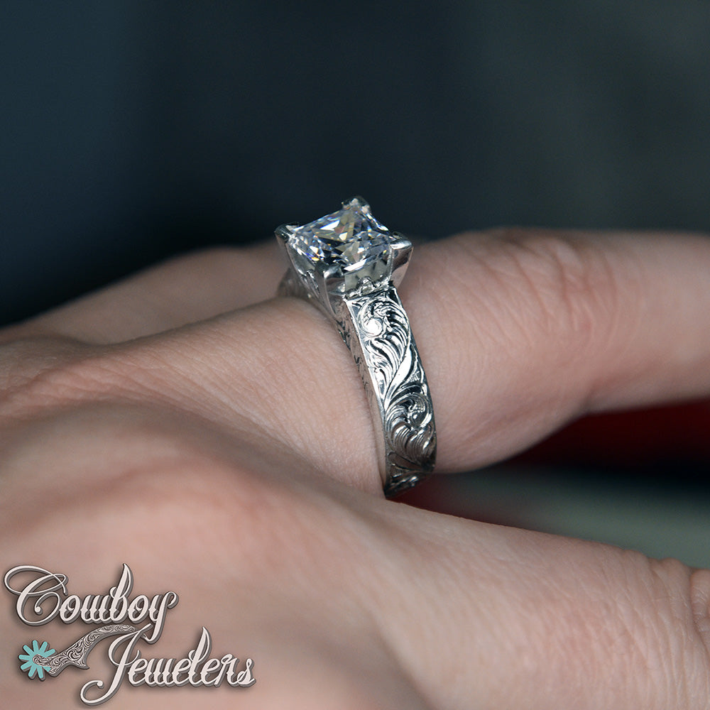 5122 - Size 6 1/2 : Ready to ship, Sterling silver and CZ ring