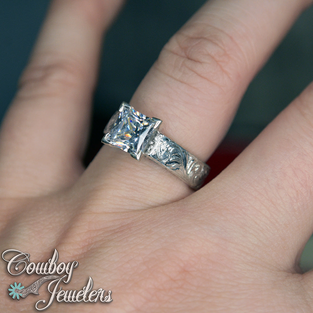 5122 - Size 6 1/2 : Ready to ship, Sterling silver and CZ ring