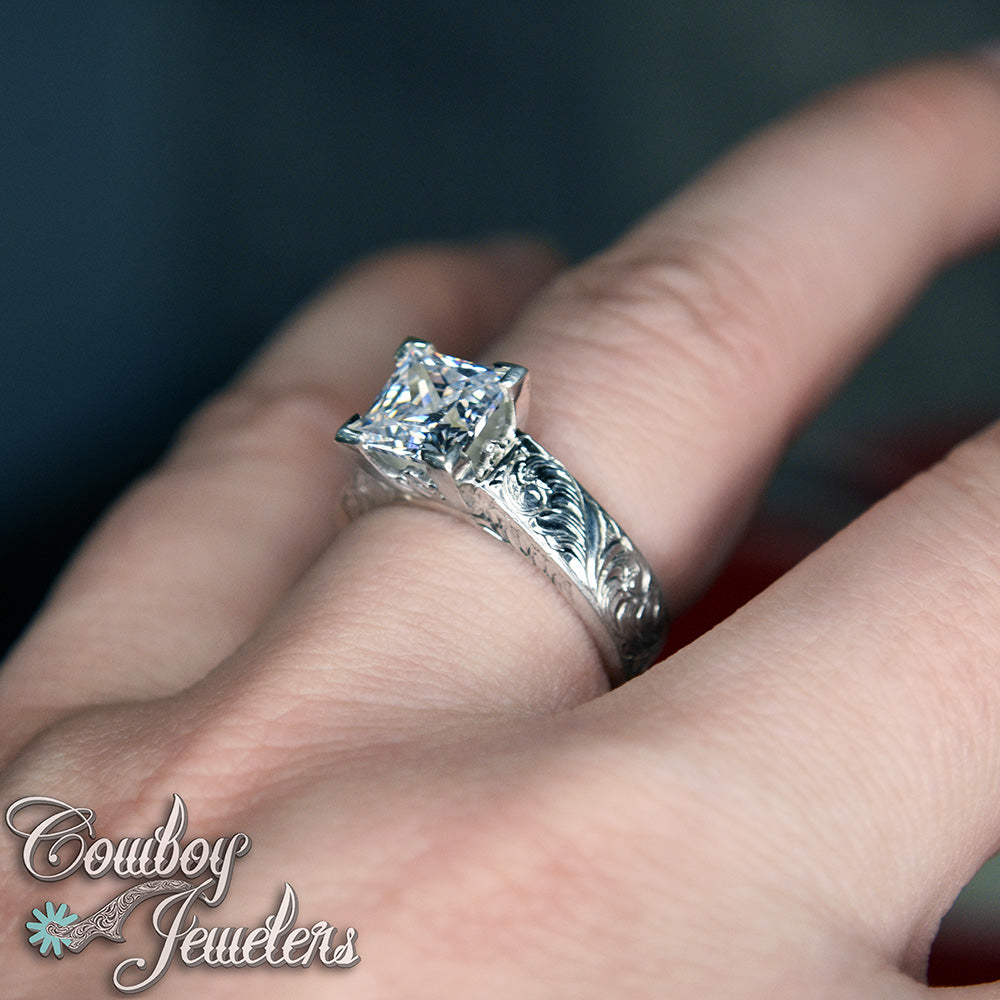 5122 - Size 6 1/2 : Ready to ship, Sterling silver and CZ ring