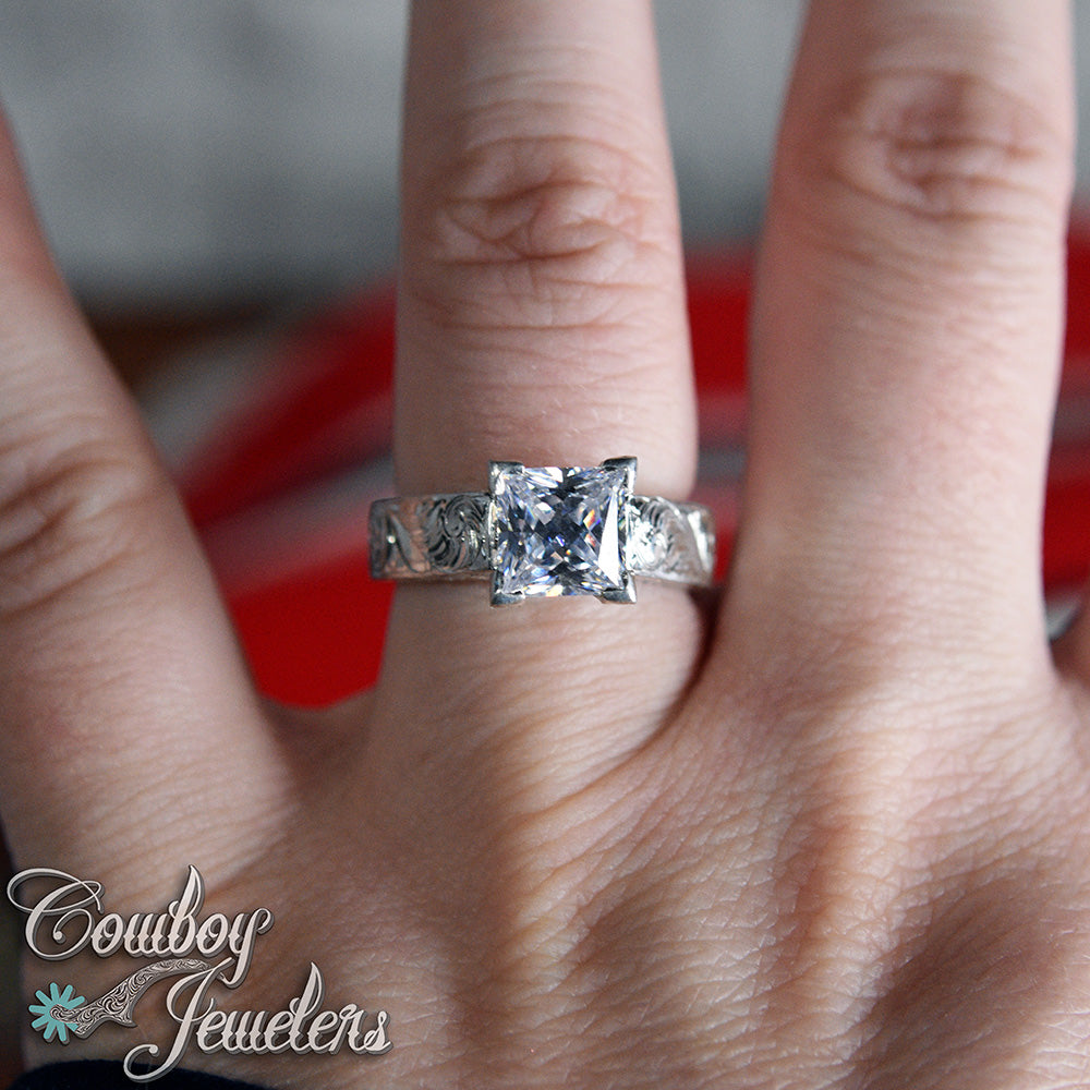 5122 - Size 6 1/2 : Ready to ship, Sterling silver and CZ ring