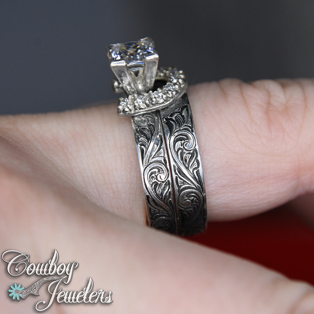 Horseshoe set - Size 8 : Ready to ship, Sterling silver antiqued ring