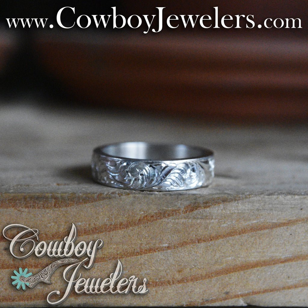 5505 5mm engraved band