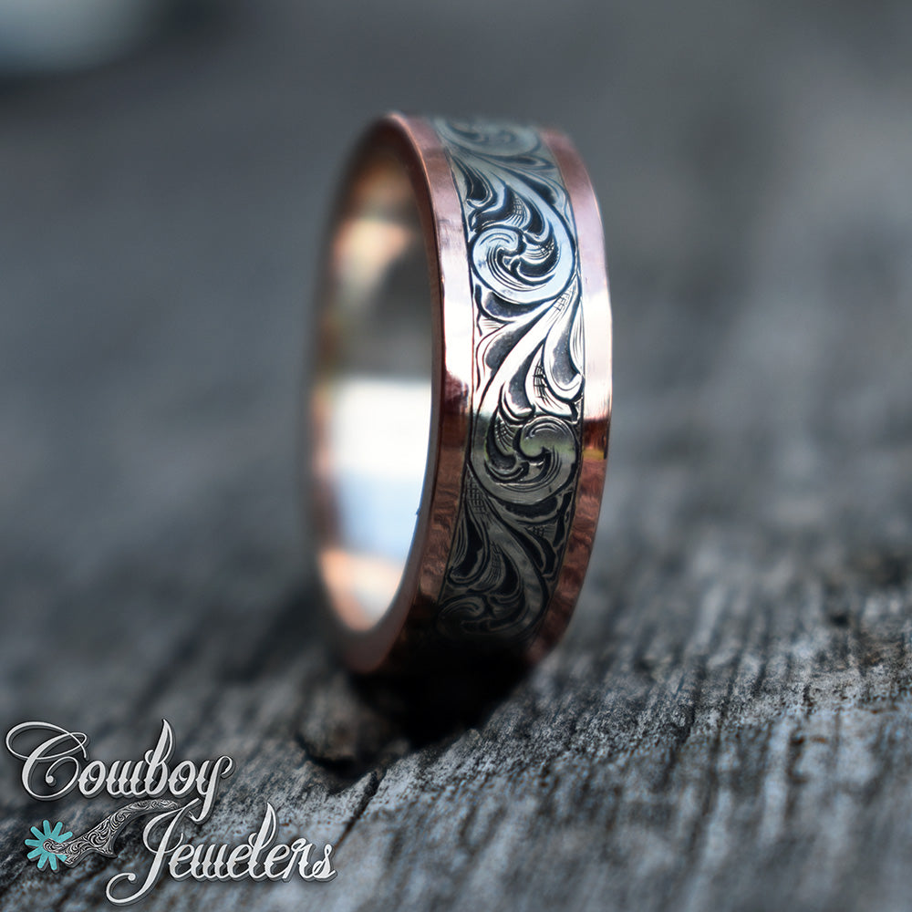 5507 rose gold and sterling band