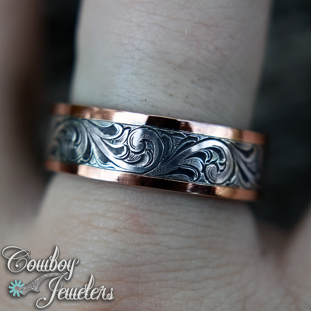 5507 rose gold and sterling band