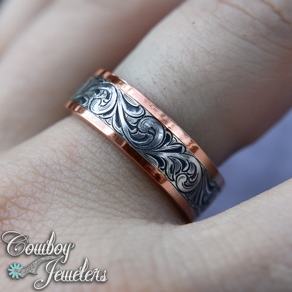 5507 rose gold and sterling band