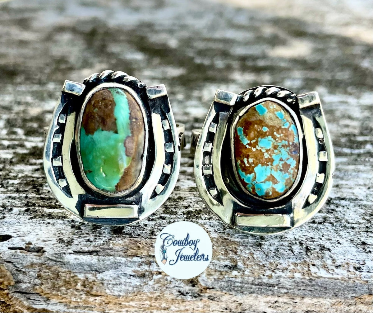 Native made Turquoise Horseshoe ring