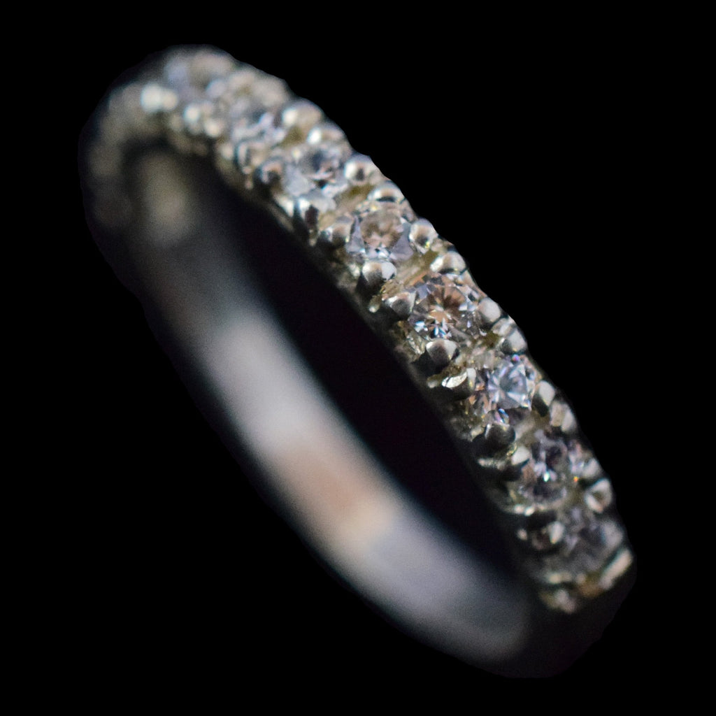 Diamond ring on a black background